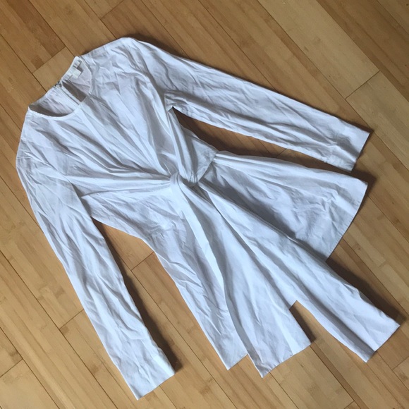 COS Tops - COS White Waist Tie Shirt Blouse